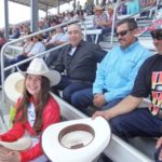 Autographing hats in the stands!