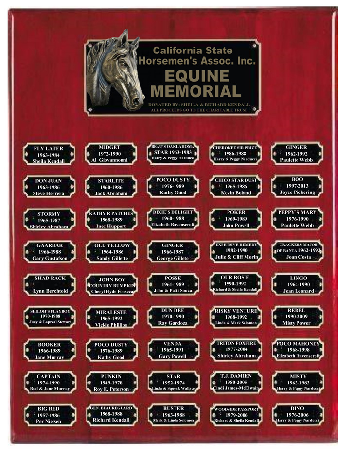 Equine Memorial Plaque